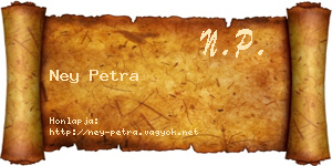 Ney Petra névjegykártya