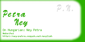 petra ney business card